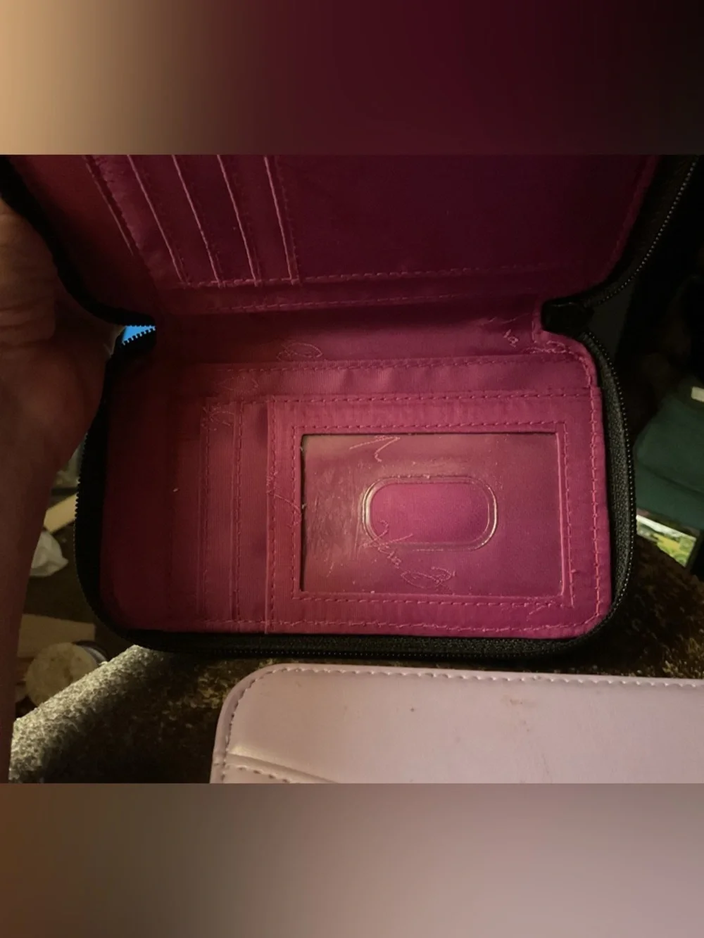 VERA BRADLEY LEOPARD PINK AND BLACK QUILTED WALLET - Picture 9 of 9